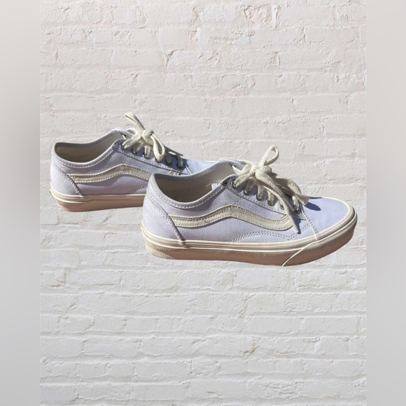 Vans Old Skool Tapered Eco Theory White Natural Shoes Size 5.5 Womens - Picture 1 of 7